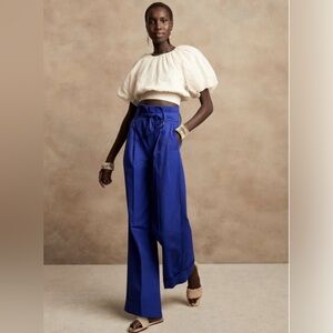 BANANA REPUBLIC High Rise Wide Leg Paper Bag Pant